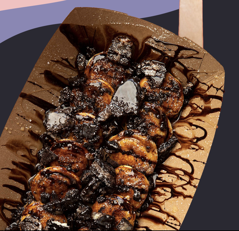 Creamy Dreamy Oreo at Panda Pancakes and Ice Cream - Cookies and cream pancakes with crushed Oreos and sweet cream